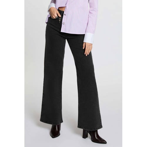 Morgan flared jeans black denim afbeelding