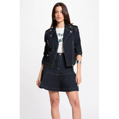 Morgan spijkerjas dark blue denim afbeelding