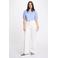 Morgan top broderie blauw