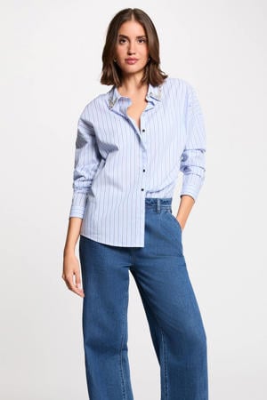 gestreepte blouse blauw