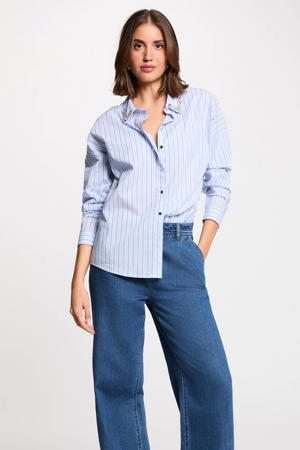 gestreepte blouse blauw