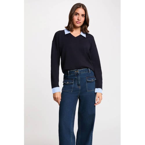 Morgan gebreide trui marineblauw afbeelding