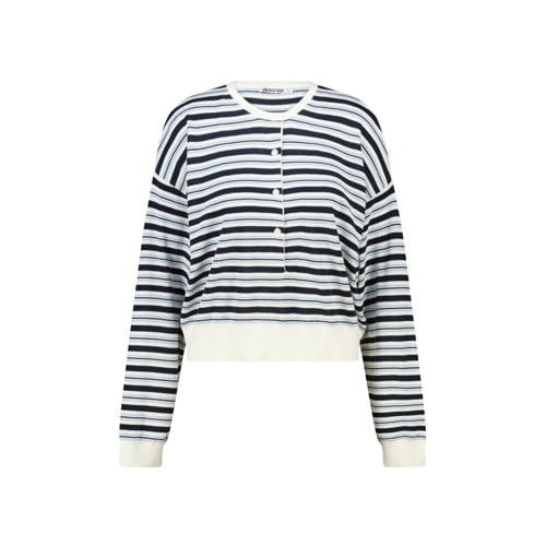 America Today gestreepte sweater marineblauw afbeelding