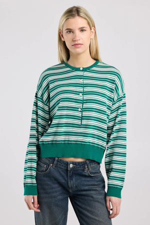 gestreepte sweater groen