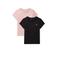 Calvin Klein T-shirt - zwart/zalmroze (set van 2)