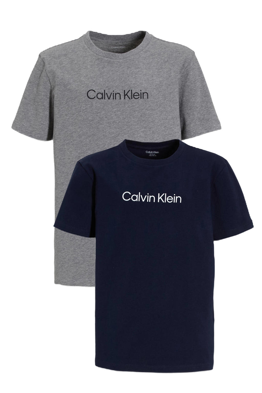 Calvin Klein T-shirt - donkerblauw/grijs melange (set van 2)
