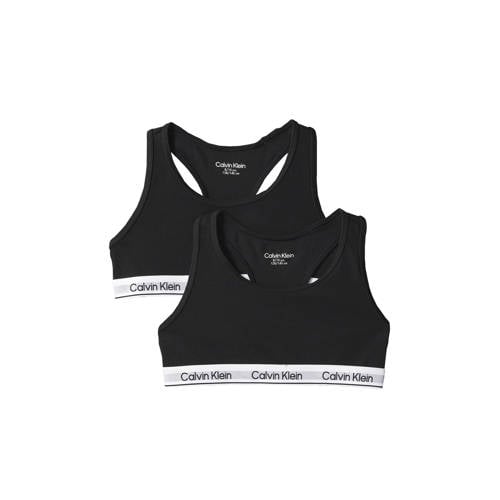 Calvin Klein bh top zwart (set van 2)