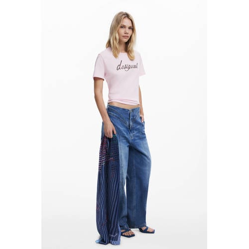 Desigual sjaal met bloemenprint blauw afbeelding
