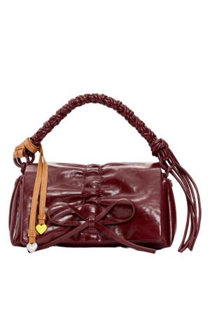 crossbody tas donkerrood