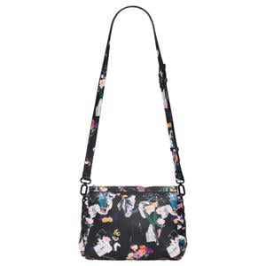 crossbody tas met print zwart