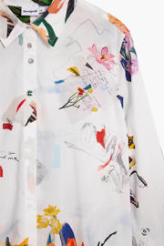 thumbnail: Desigual gebloemde blouse wit
