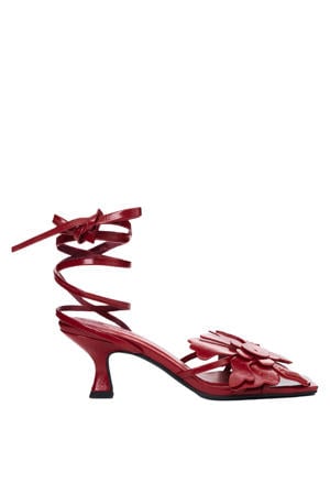 imitatieleren sandalen met 3d-applicatie bordeaux