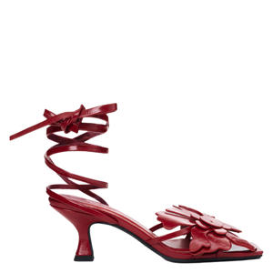 imitatieleren sandalen met 3d-applicatie bordeaux