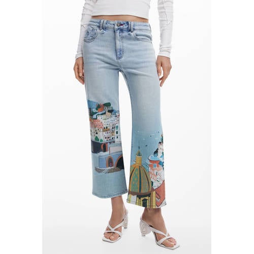 Desigual tapered jeans light blue denim afbeelding