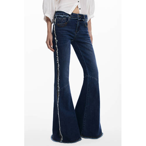 Desigual flared jeans dark blue denim afbeelding