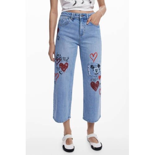 Desigual straight leg jeans medium blue denim afbeelding