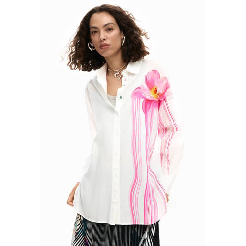 Desigual gebloemde blouse wit afbeelding