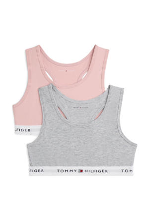 bh top - roze/grijs melange (set van 2)