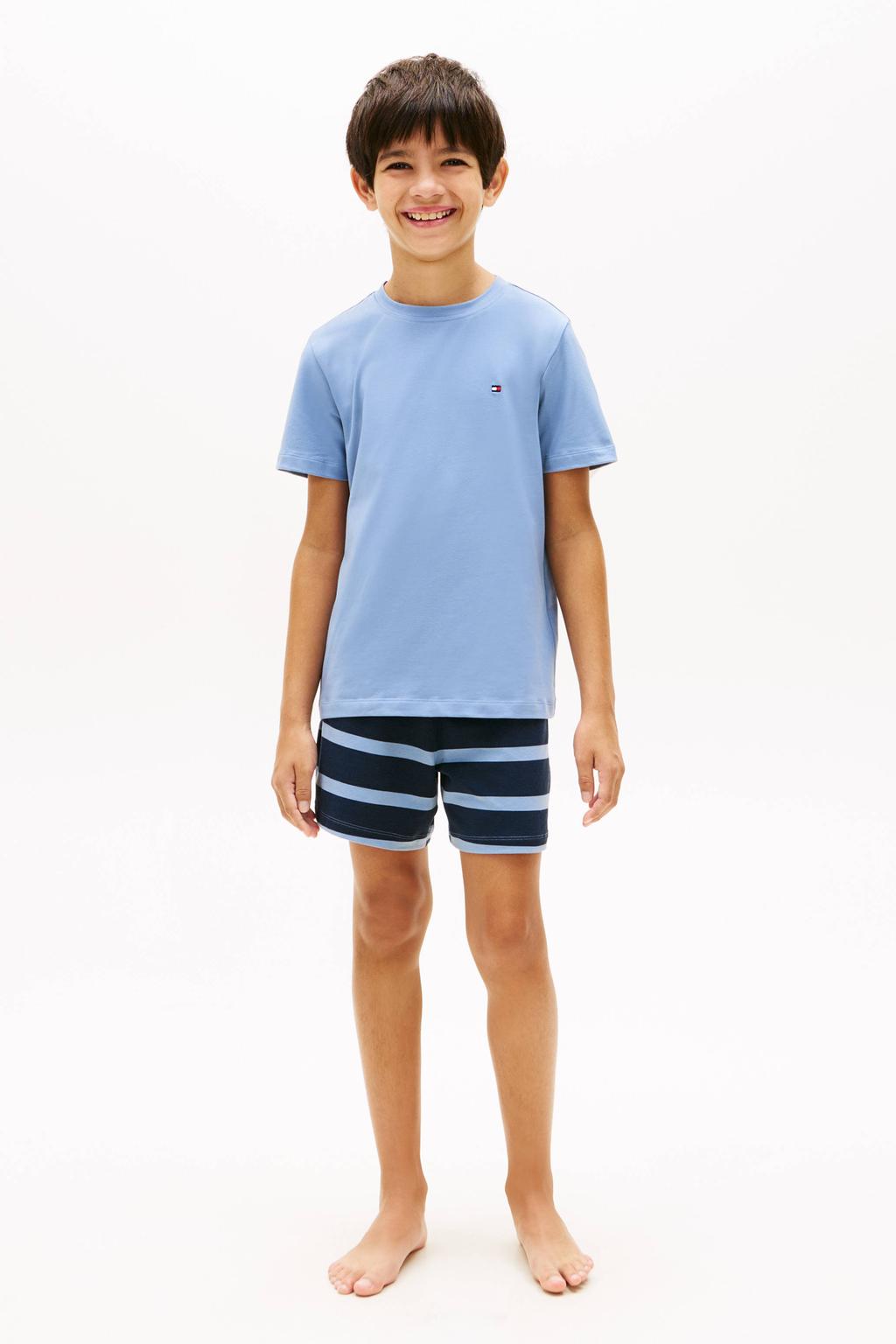 Tommy Hilfiger shortama donkerblauw/lichtblauw