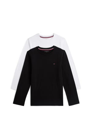 longsleeve - zwart/wit (set van 2)
