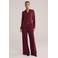 WE Fashion wide leg high waist broek donkerrood
