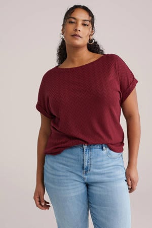 T-shirt donkerrood