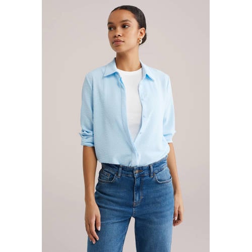 WE Fashion blouse lichtblauw afbeelding
