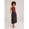 WE Fashion haltertop rib gebreid donkerrood