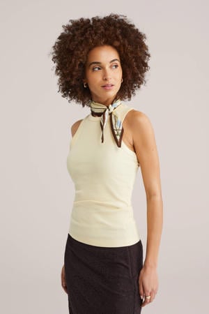 haltertop rib gebreid