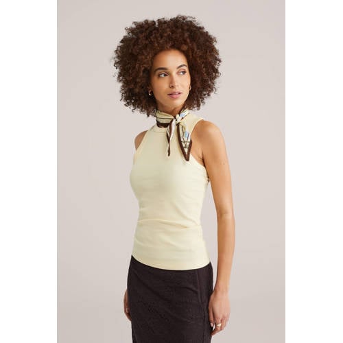WE Fashion haltertop rib gebreid afbeelding