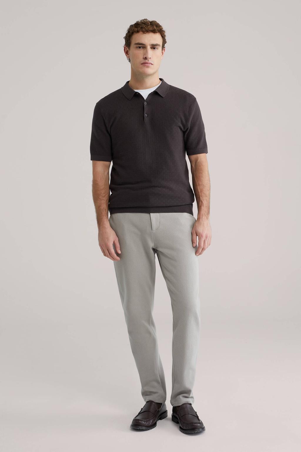 WE Fashion regular chino grijs