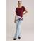 WE Fashion top ajour donkerrood