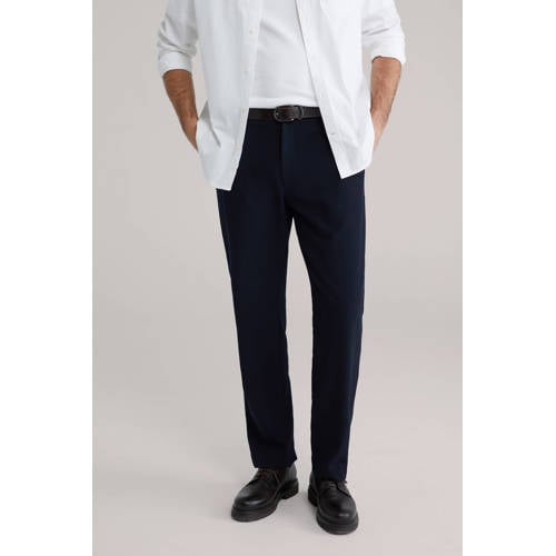 WE Fashion regular chino donkerblauw afbeelding