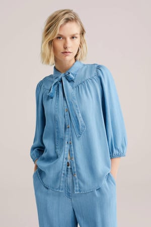blouse light blue denim
