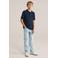 WE Fashion polo donkerblauw
