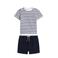 Tommy Hilfiger baby T-shirt + korte broek donkerblauw/wit