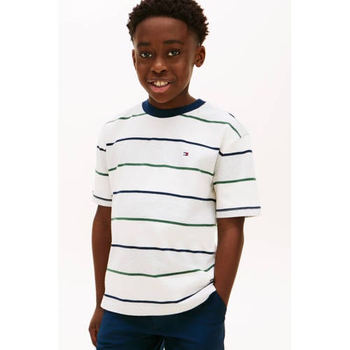Tommy Hilfiger gestreepte T-shirt grijs melange afbeelding