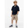 Tommy Hilfiger casual overhemd met textuur donkerblauw
