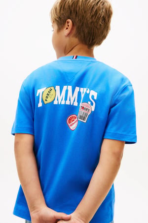 T-shirt met backprint blauw