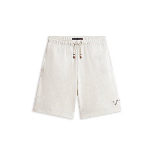 Tommy Hilfiger wide leg sweatshort grijs melange afbeelding