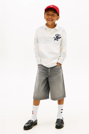 short grey denim