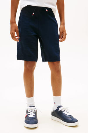 bermuda short donkerblauw seersucker