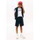 Tommy Hilfiger T-shirt + sweatshort wit/donkerblauw