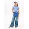 Tommy Hilfiger T-shirt rib gebreid hemelsblauw/wit