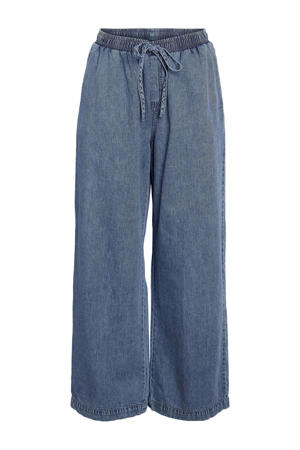 wide leg jeans medium blue denim