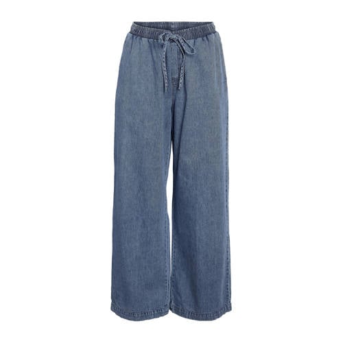 NOISY MAY Curve wide leg jeans medium blue denim afbeelding