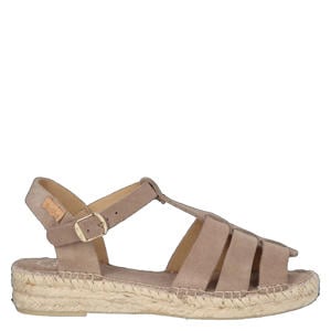 Elena suède espadrilles taupe