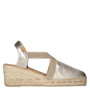 Tossa leren espadrilles zilver