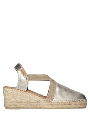 Tossa leren espadrilles zilver
