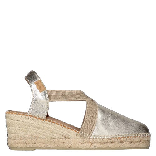 Toni Pons Tossa leren espadrilles zilver